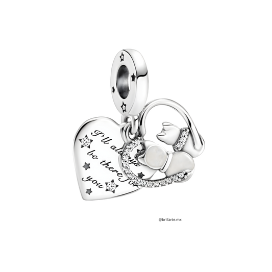 Charm gatos corazones