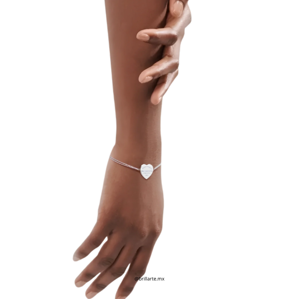Pulsera doble con corazón Tiffany