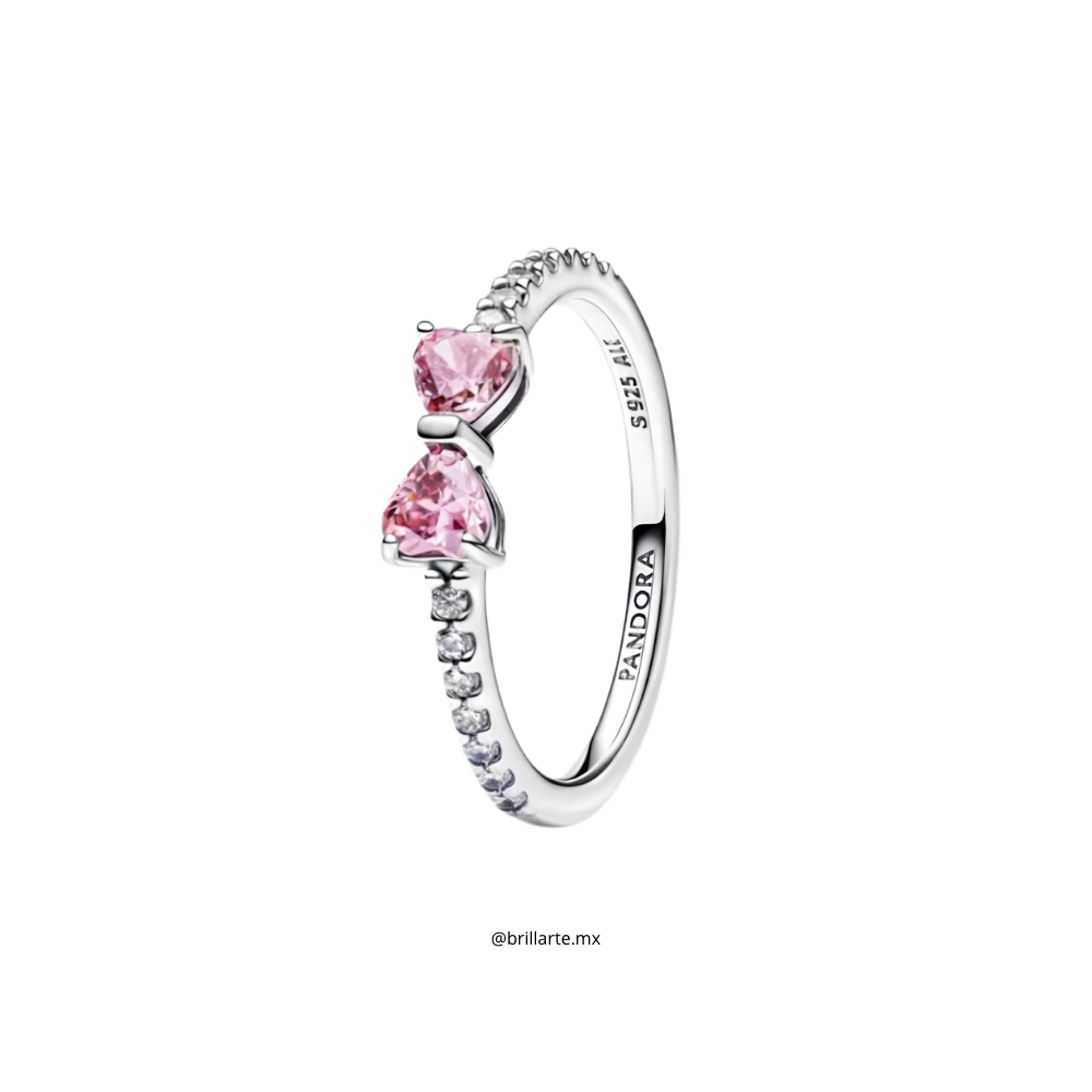 Anillo Moño rosado brillante