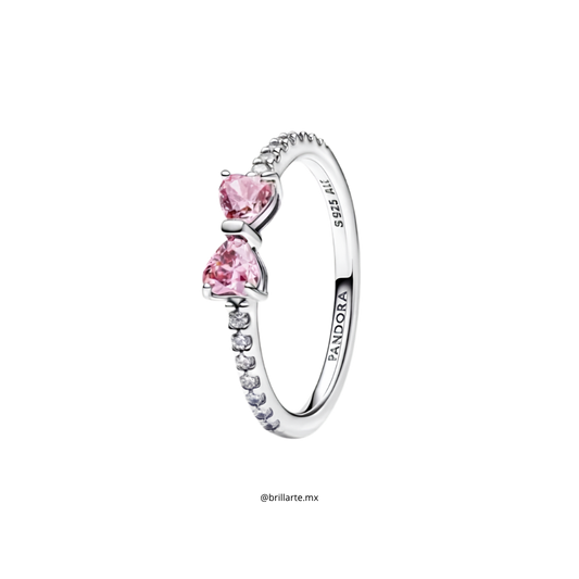Anillo Moño rosado brillante