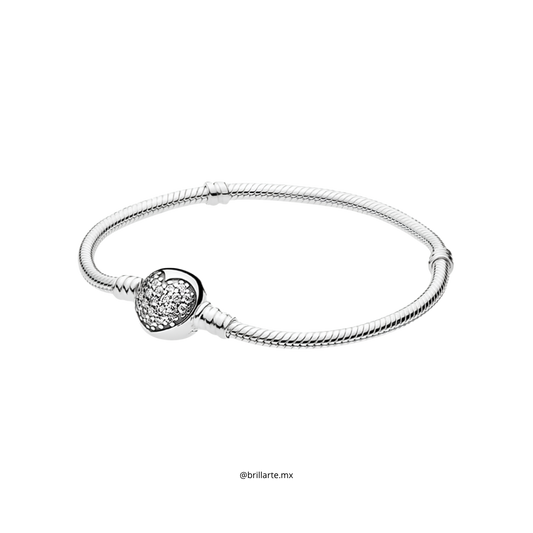 Brazalete moments broche de corazón brillante