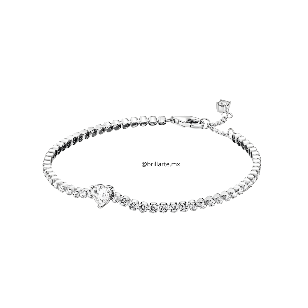 Brazalete tenis corazón blanco