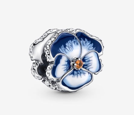 Charm Flor Pensamiento Azul