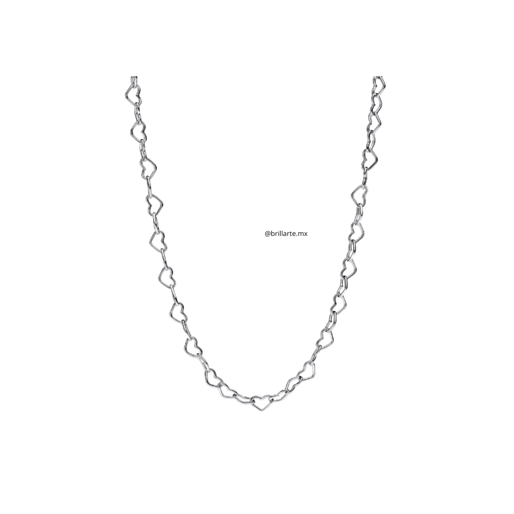 cadena corazones entrelazados