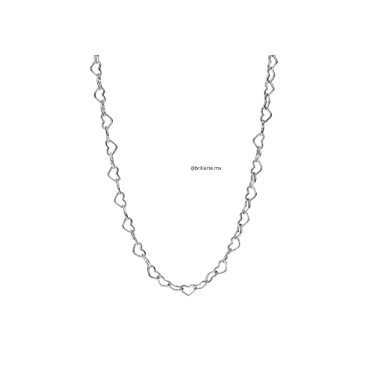 cadena corazones entrelazados