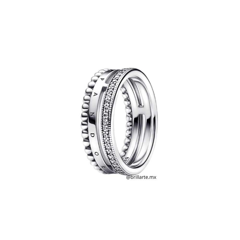 Anillo doble con logotipo