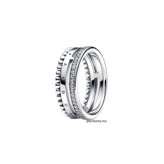 Anillo doble con logotipo