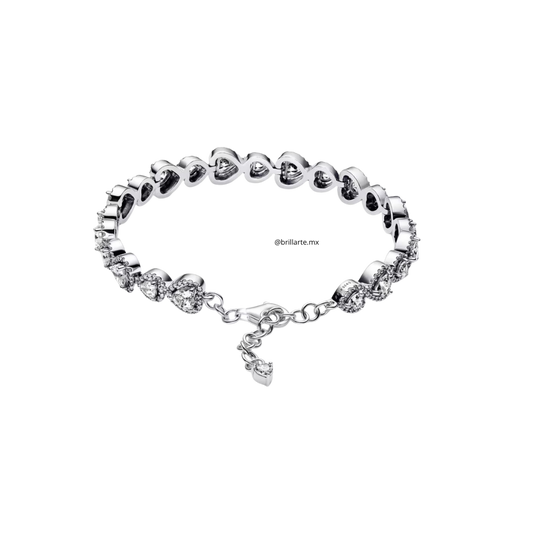 Brazalete corazones relucientes