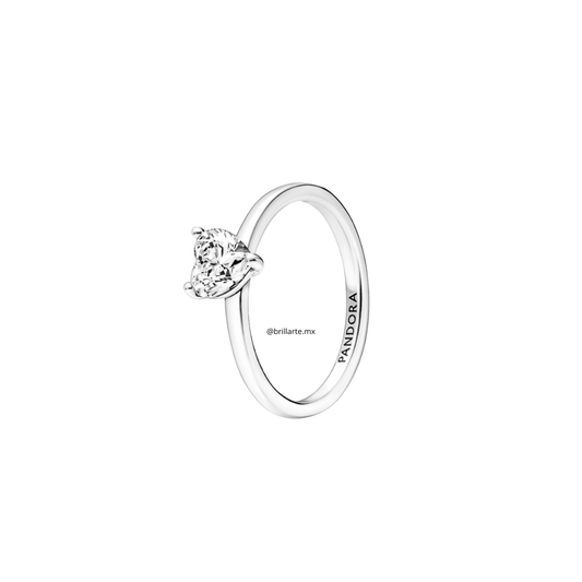 Anillo solitario corazón