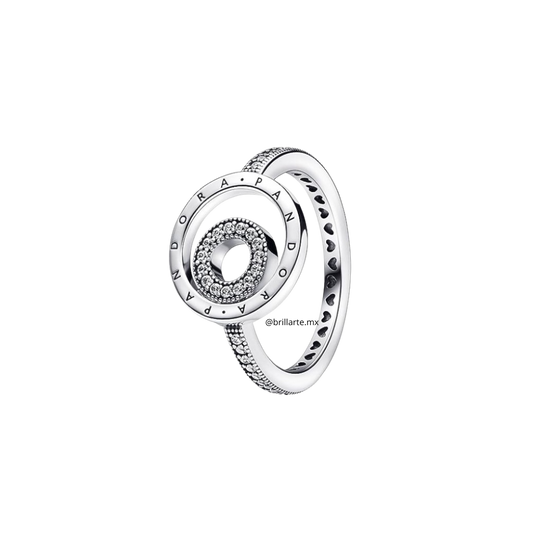 Anillo círculos en pavé