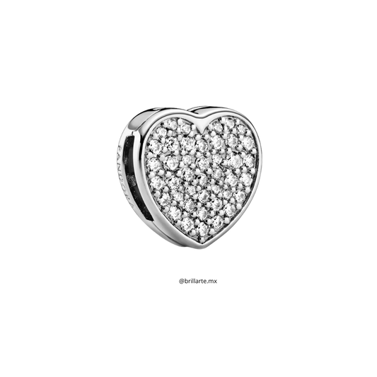 Clip corazón plata