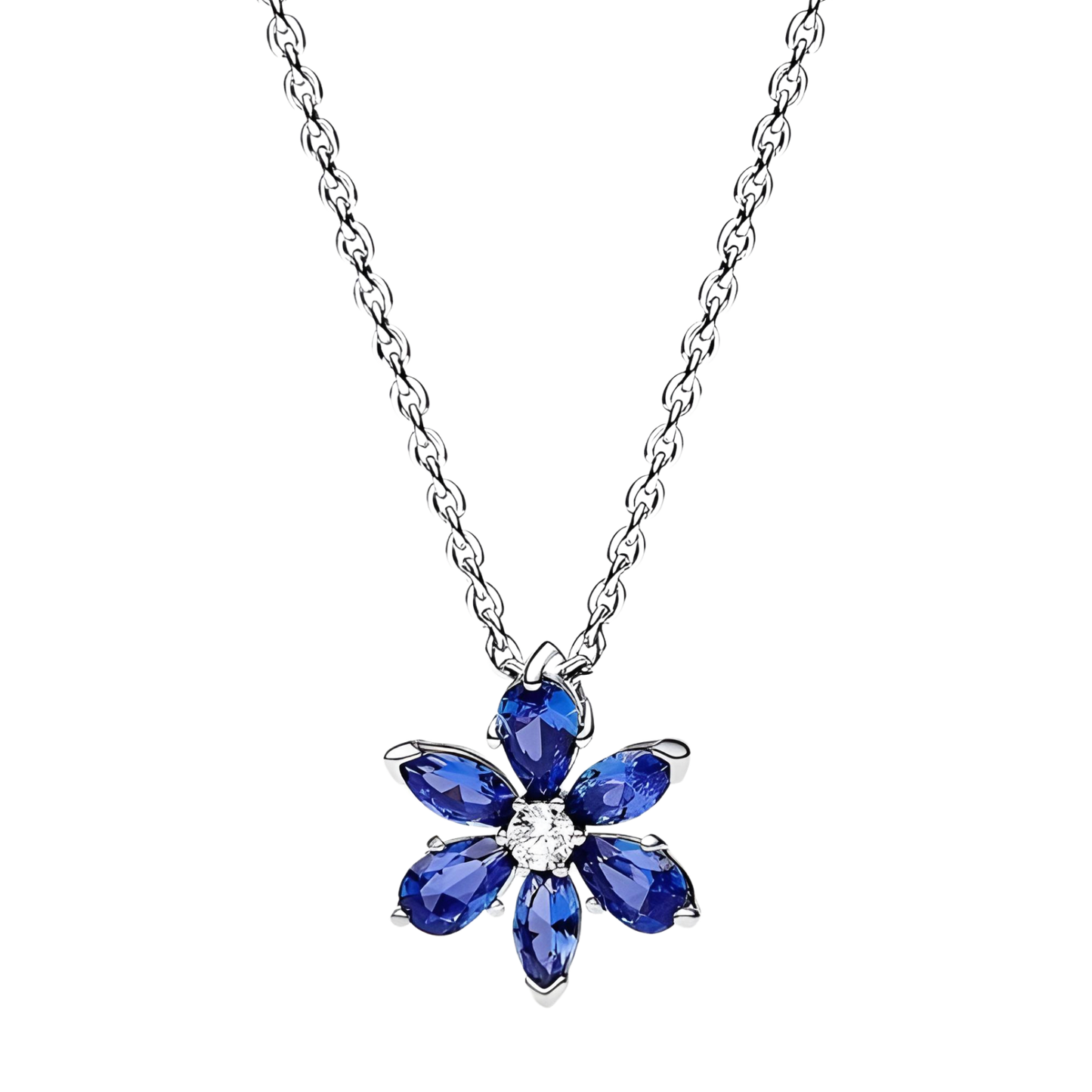 Pandora Collar Colgante De Racimo De Herbario Azul Brillante